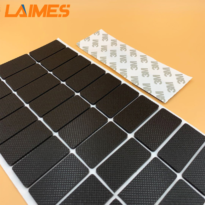 Black Mesh Silicone Pad Non-slip Rubber Gasket Self-adhesive Silicone Foot Pad Silencer Shock Absorbing Silicone Gasket