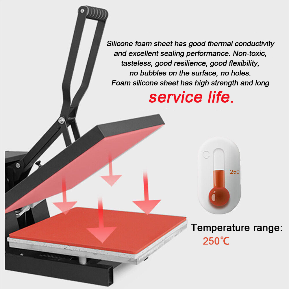 Heat Risistant Silicone Foam Board Foam Silica Gel Sheet Pressing Mat Laminating Silicone Pad Sponge Foam Mat For HotTransfer