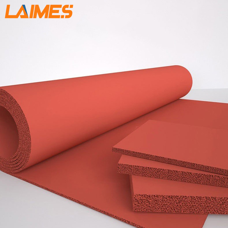 China Manufacturer Customized Thickness Heat Resistance Antiskid Foam Silicone Rubber Sponge Sheet with Adhesive