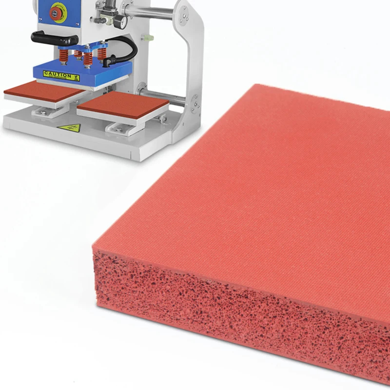 Red Self-adhesive Silicone Sponge Foam Pad Pressing Soft Mat Board Laminating Machine High Temperature Resistant Pad