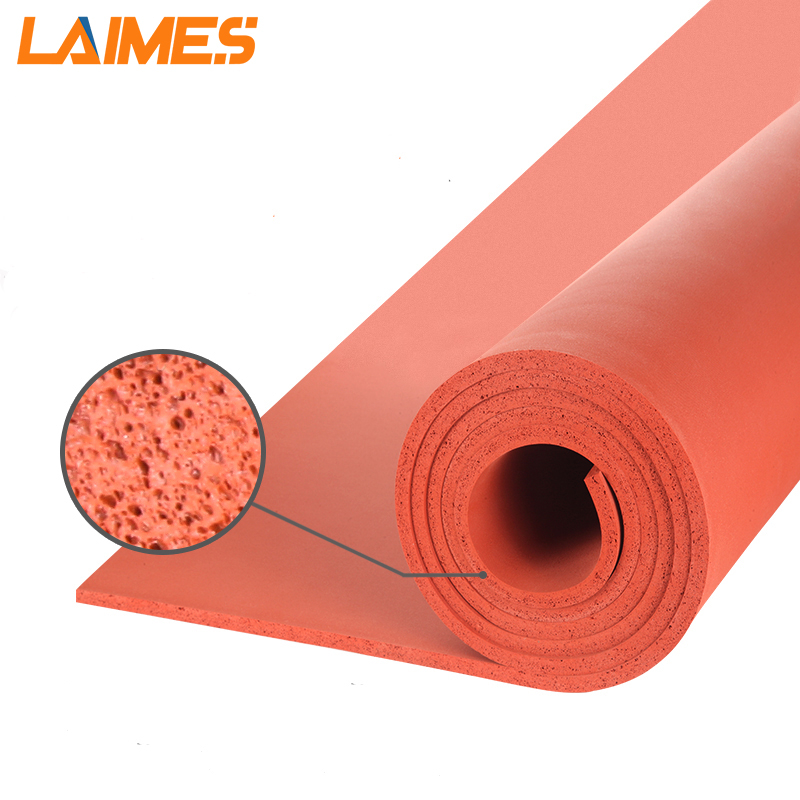 Customized Silicone Sponge Sheet ​Die Cut Foam Sheet Texture Closed Cell Red Silicone Foam Sheet