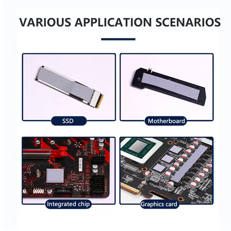 Customized Professional Thin Silicone Thermal Gap Pad Efficient Heat Dissipation Electronics Applications